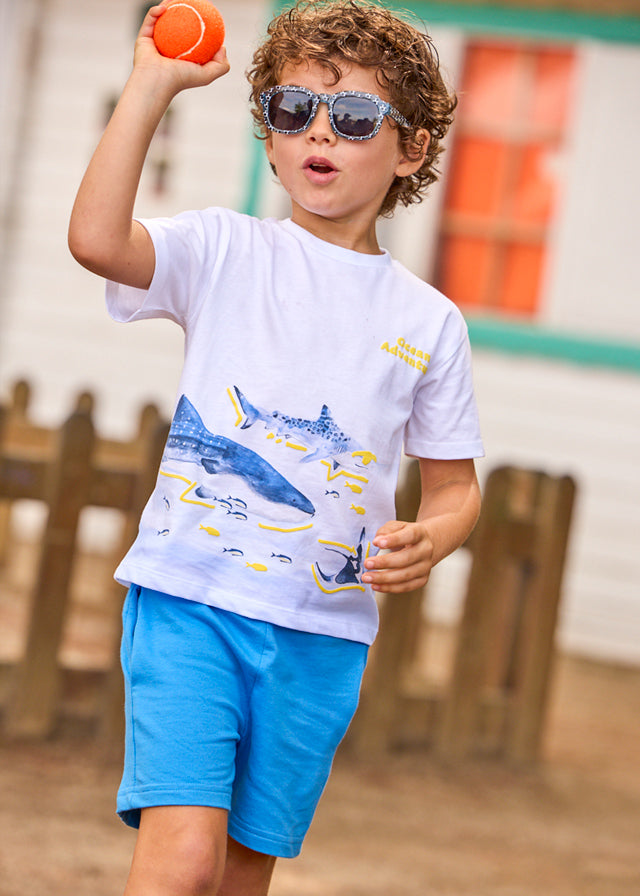 Conj. calção/t-shirt golfinho - mayoral - Mini Menino - SS26-3610