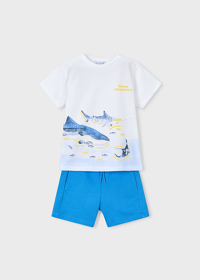 Conj. calção/t-shirt golfinho - mayoral - Mini Menino - SS26-3610