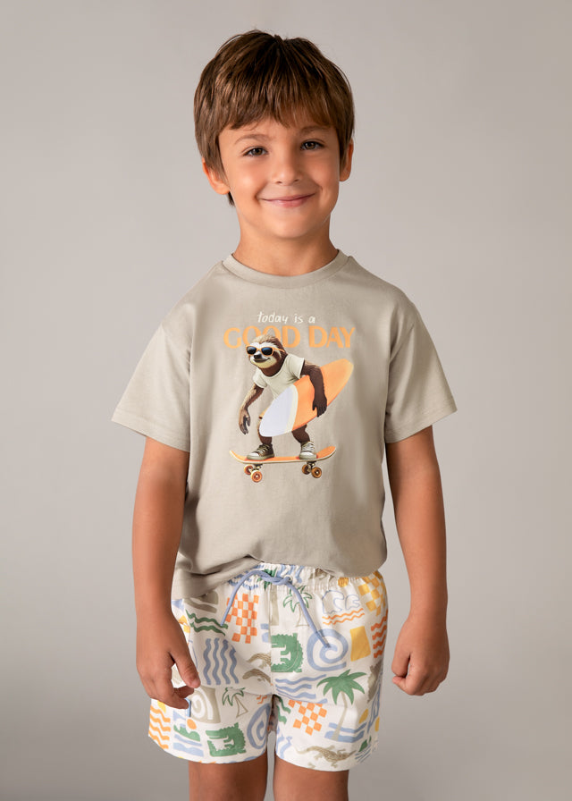 Bermuda de banho estampada - mayoral - Mini Menino - SS26-3612