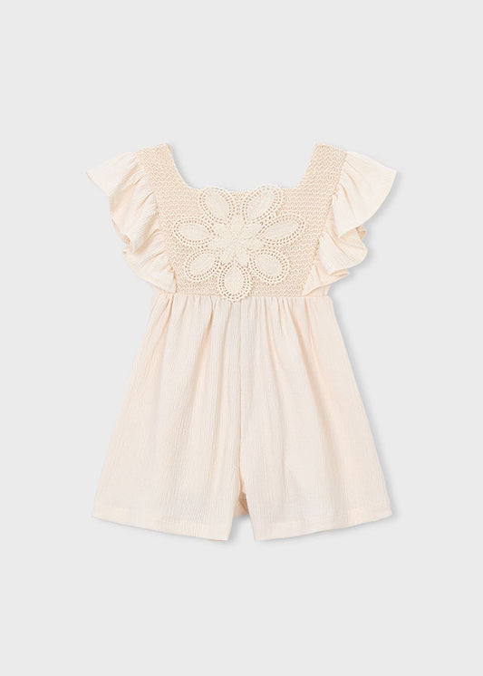 Macacão curto crochet - mayoral - Mini Menina - SS26-3888