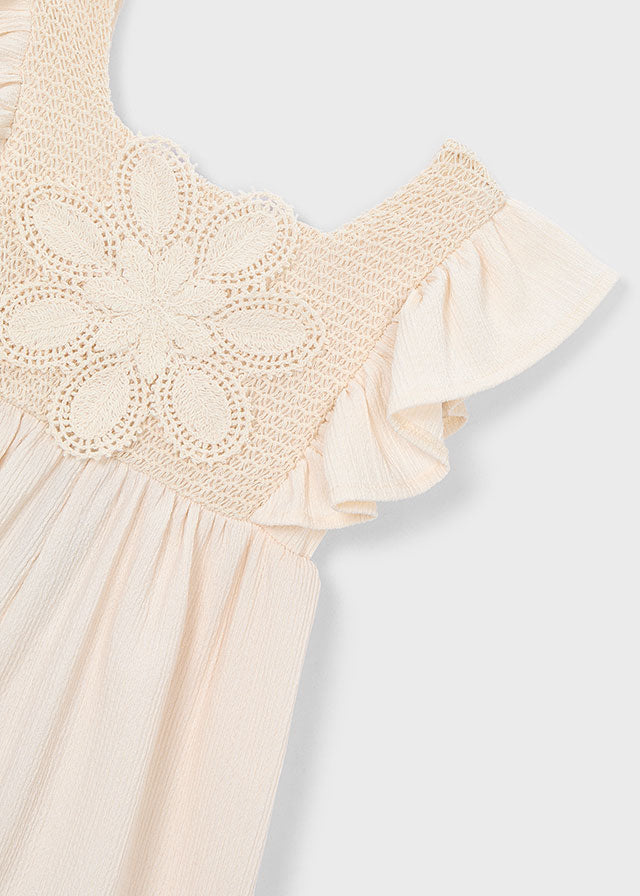 Macacão curto crochet - mayoral - Mini Menina - SS26-3888