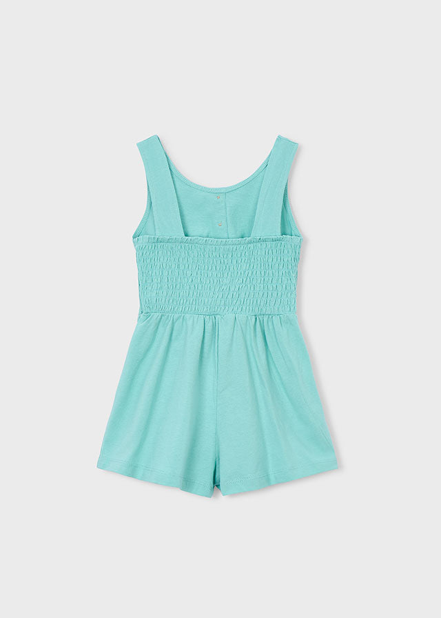 Macacão curto algodão cortado - mayoral - Mini Menina - SS26-3889