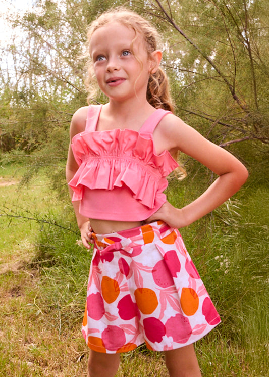 Saia calça estampada - mayoral - Mini Menina - SS26-3906