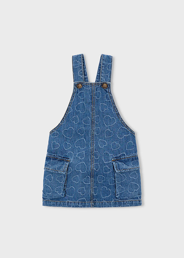 Saia de peito denim corações - mayoral - Mini Menina - SS26-3910