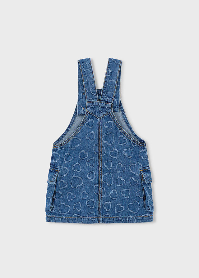 Saia de peito denim corações - mayoral - Mini Menina - SS26-3910