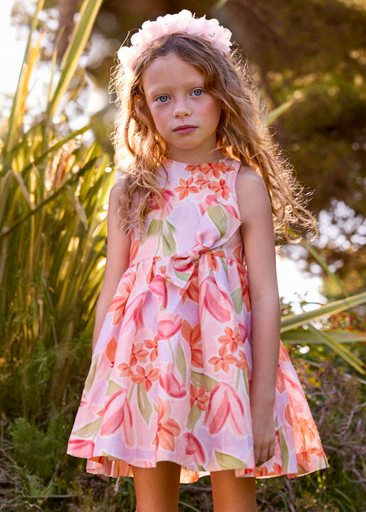 Vestido estampado - mayoral - Mini Menina - SS26-3913