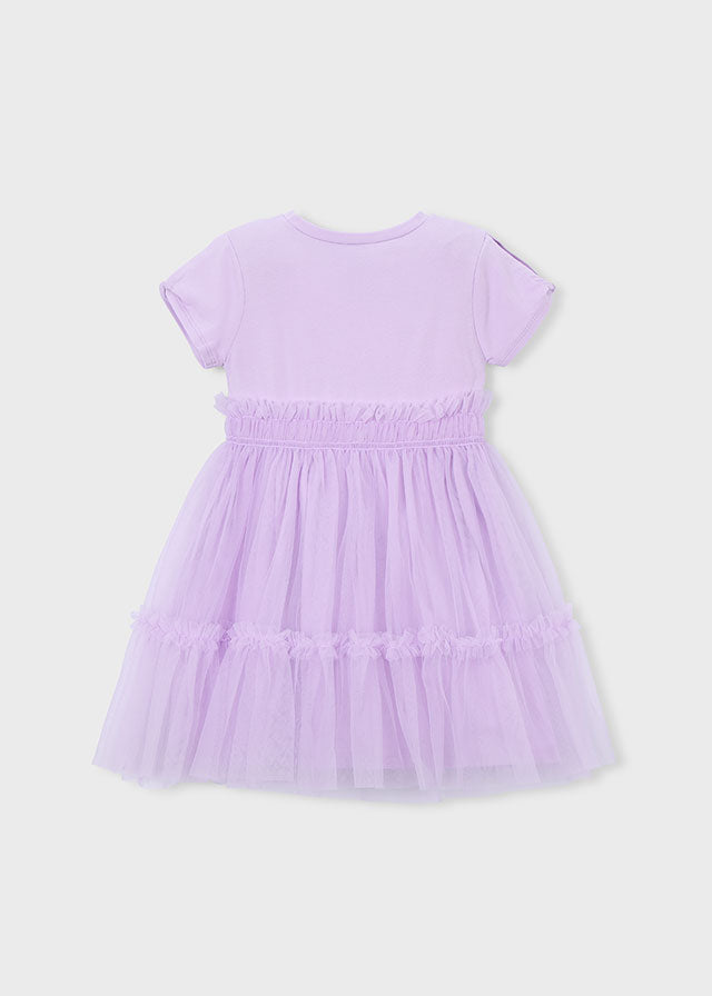 Vestido combinado - mayoral - Mini Menina - SS26-3915