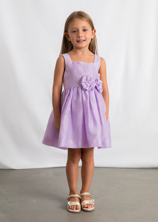 Vestido linho - mayoral - Mini Menina - SS26-3916