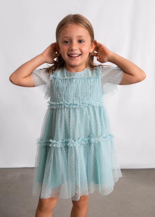 Vestido tule plumeti - mayoral - Mini Menina - SS26-3917