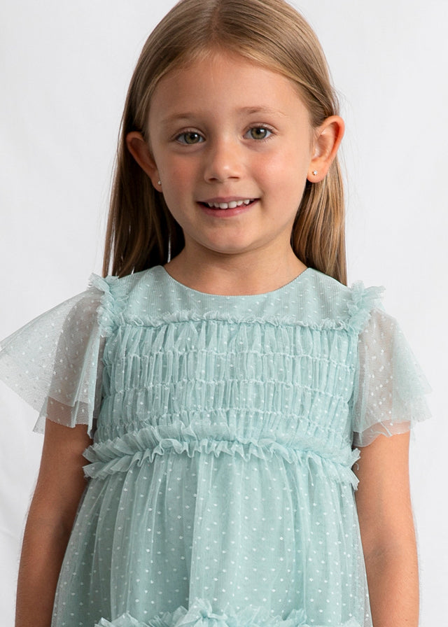 Vestido tule plumeti - mayoral - Mini Menina - SS26-3917