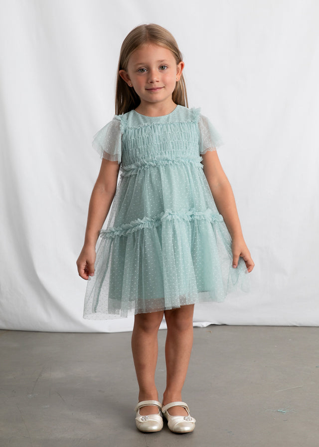 Vestido tule plumeti - mayoral - Mini Menina - SS26-3917