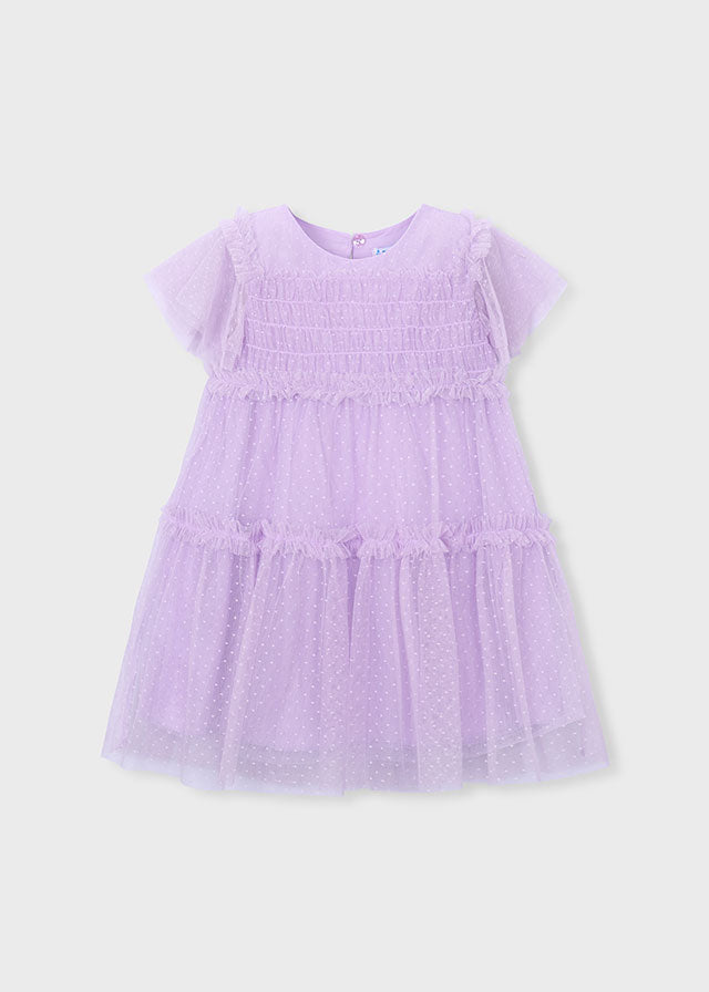 Vestido tule plumeti - mayoral - Mini Menina - SS26-3917