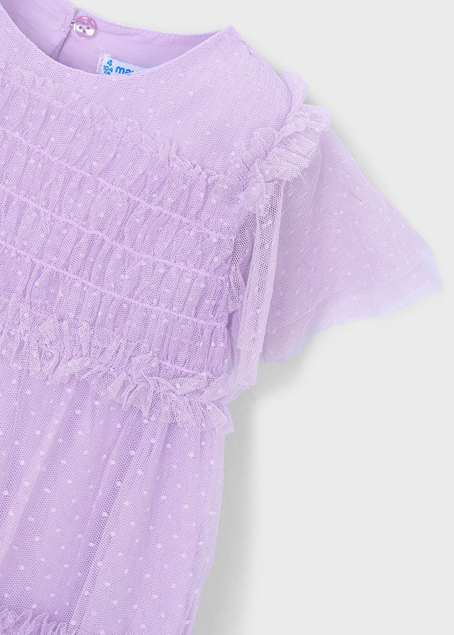 Vestido tule plumeti - mayoral - Mini Menina - SS26-3917