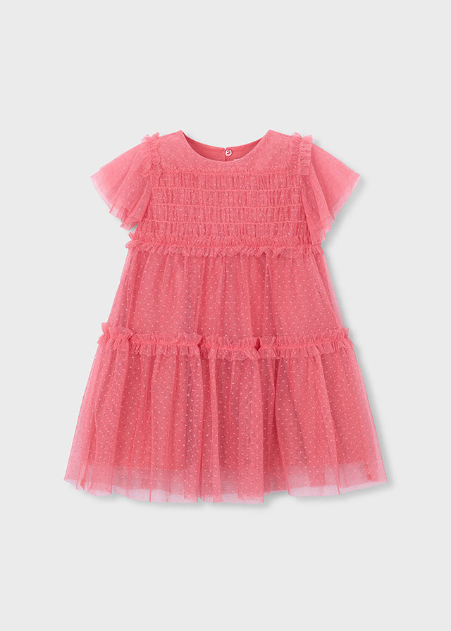 Vestido tule plumeti - mayoral - Mini Menina - SS26-3917