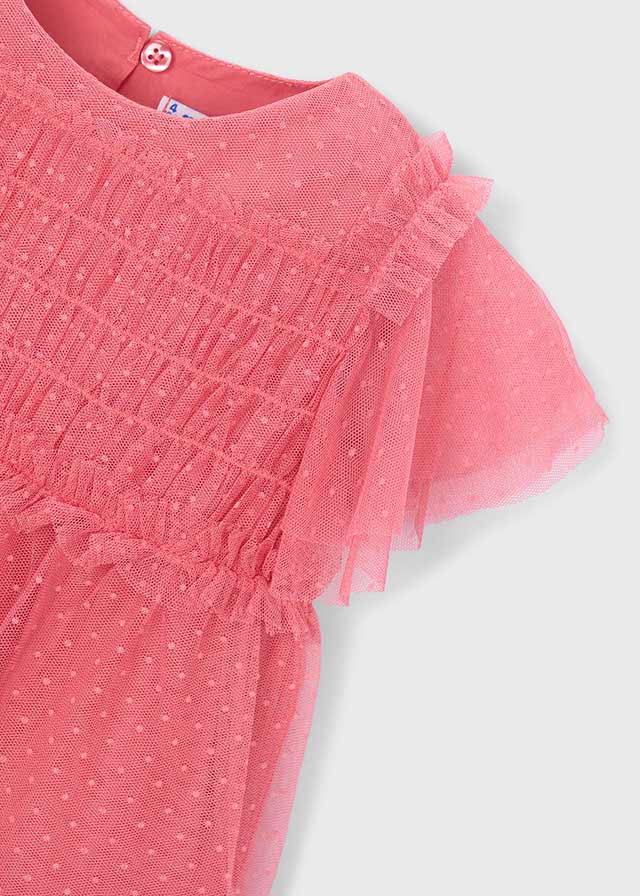 Vestido tule plumeti - mayoral - Mini Menina - SS26-3917