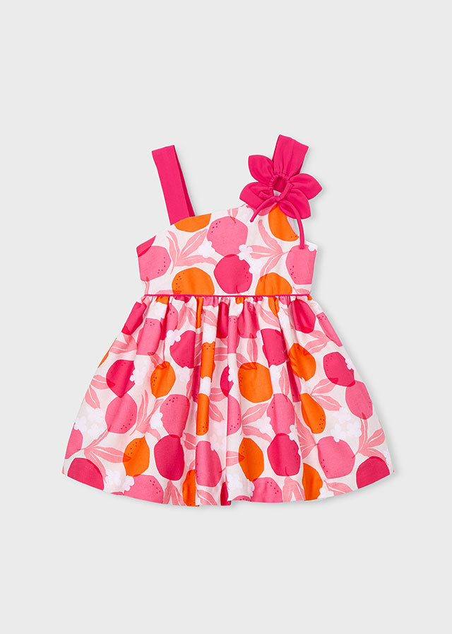 Vestido florido assimétrico - mayoral - Mini Menina - SS26-3924