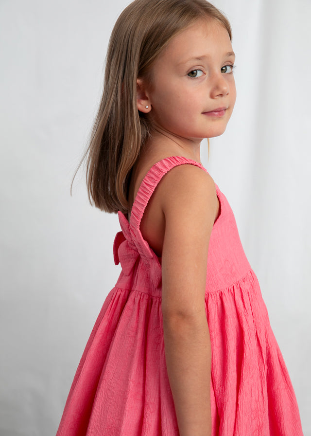 Vestido jacquard flores - mayoral - Mini Menina - SS26-3925