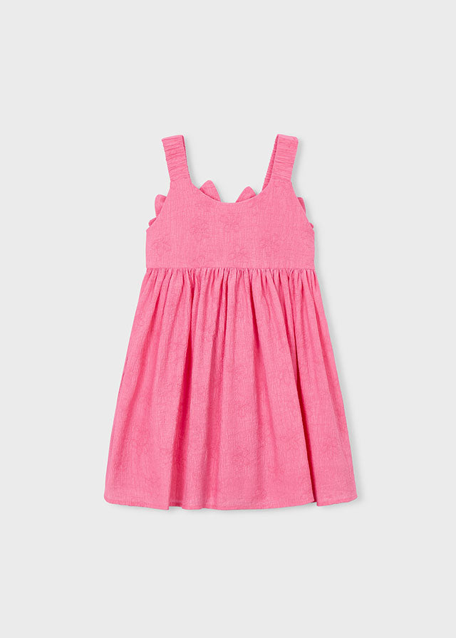 Vestido jacquard flores - mayoral - Mini Menina - SS26-3925