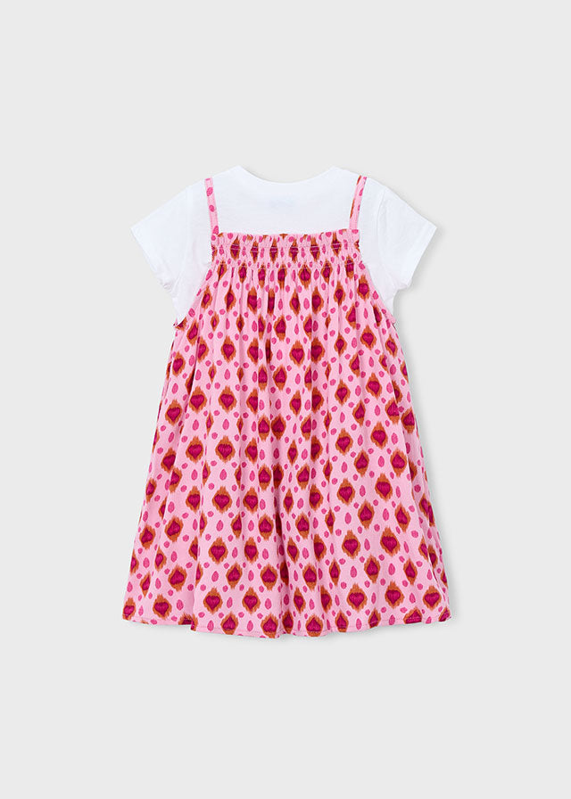 Vestido combinado - mayoral - Mini Menina - SS26-3933