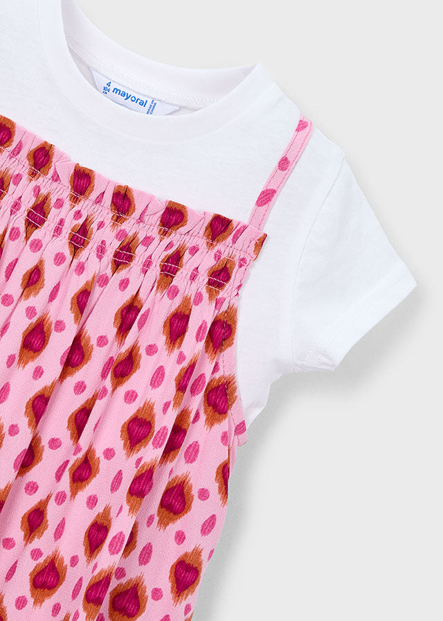 Vestido combinado - mayoral - Mini Menina - SS26-3933