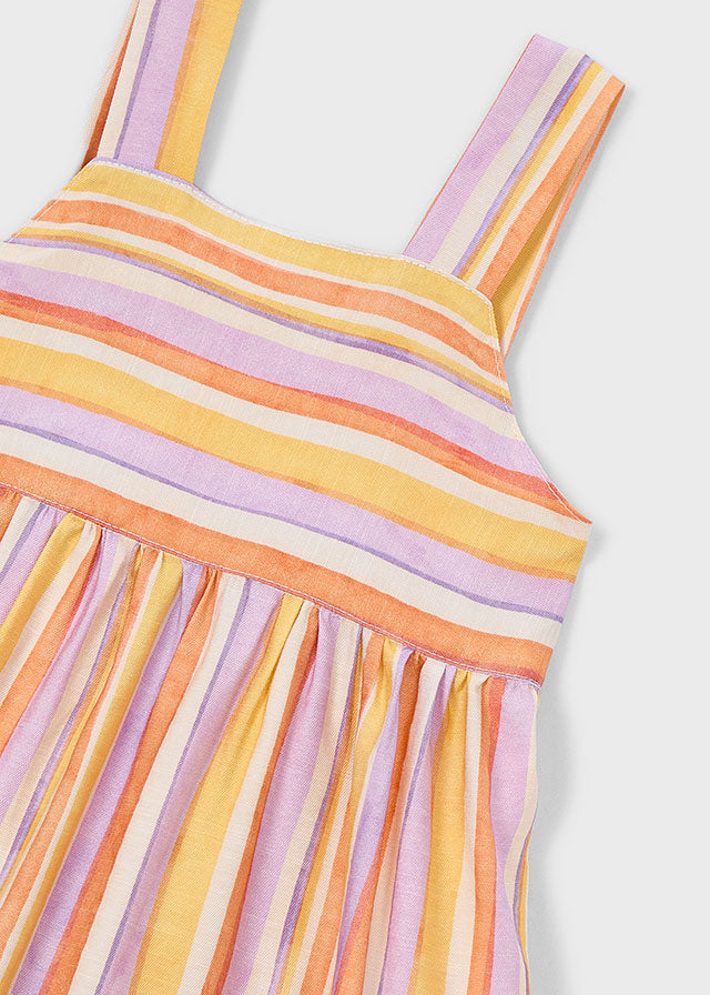 Vestido riscas c/laço - mayoral - Mini Menina - SS26-3936