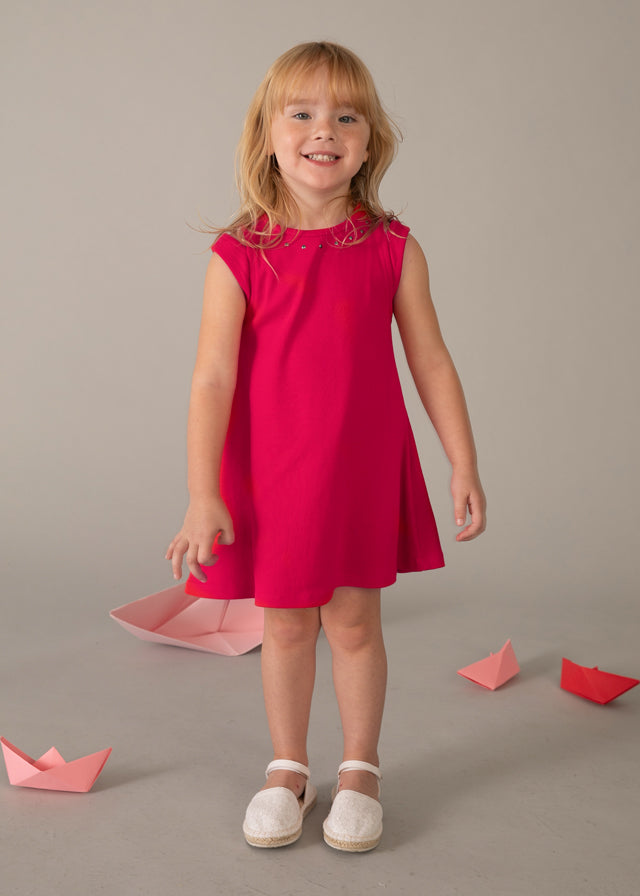 Vestido c/ recorte cravejado - mayoral - Mini Menina - SS26-3938