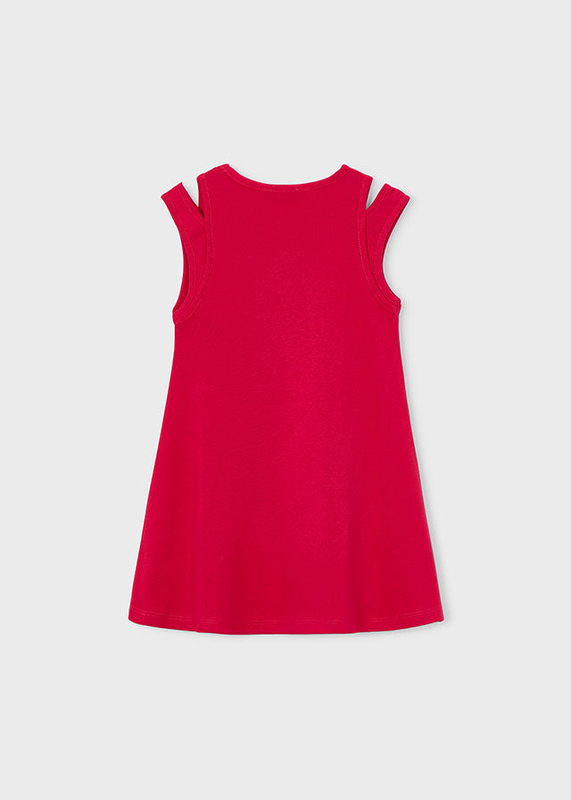 Vestido c/ recorte cravejado - mayoral - Mini Menina - SS26-3938