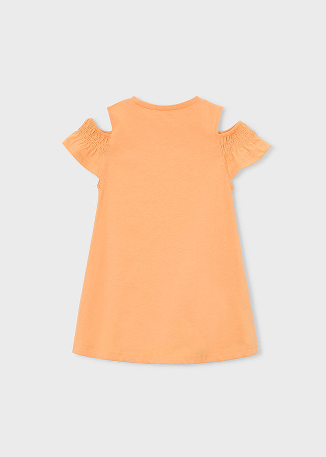 Vestido recortado c/ bolsa - mayoral - Mini Menina - SS26-3941