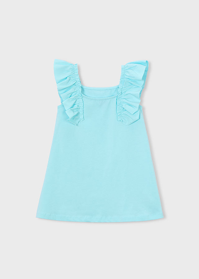 Vestido folhos - mayoral - Mini Menina - SS26-3943