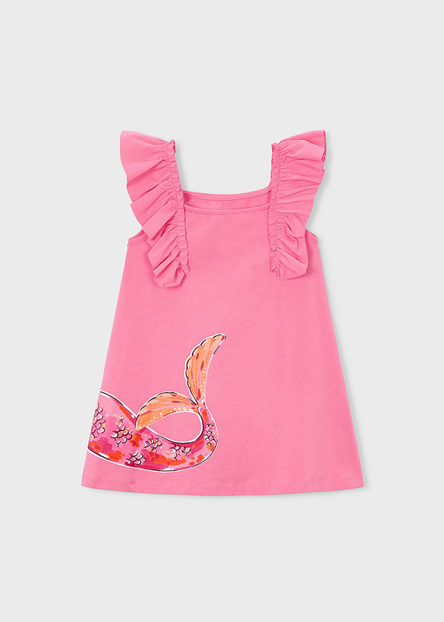 Vestido folhos - mayoral - Mini Menina - SS26-3943