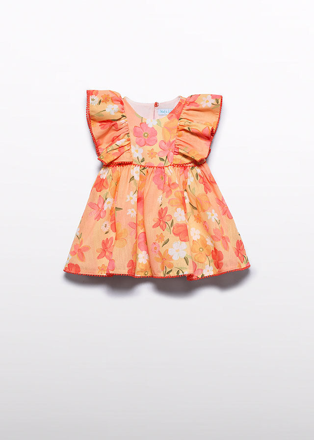 Vestido rustico estampado - Abel & Lula - A&L Baby Menina - SS26-5020
