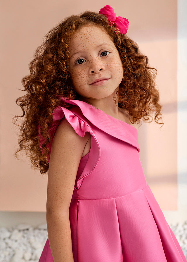 Vestido mikado assimetrico - Abel & Lula - A&L Mini Menina - SS26-5045