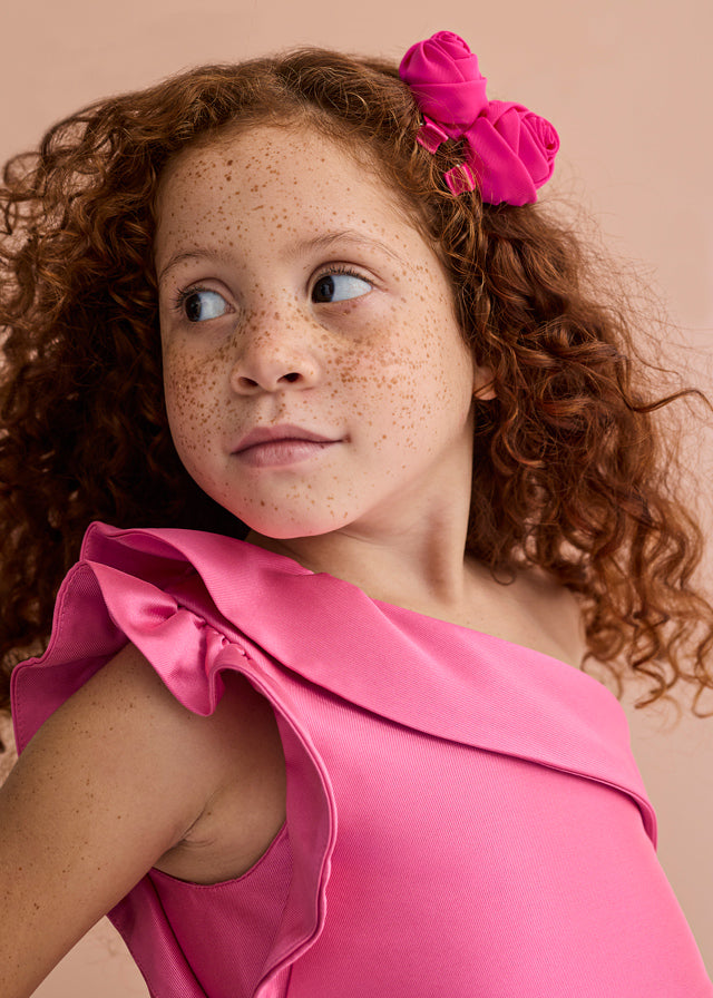 Vestido mikado assimetrico - Abel & Lula - A&L Mini Menina - SS26-5045