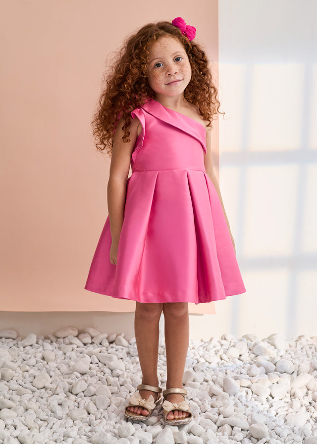 Vestido mikado assimetrico - Abel & Lula - A&L Mini Menina - SS26-5045