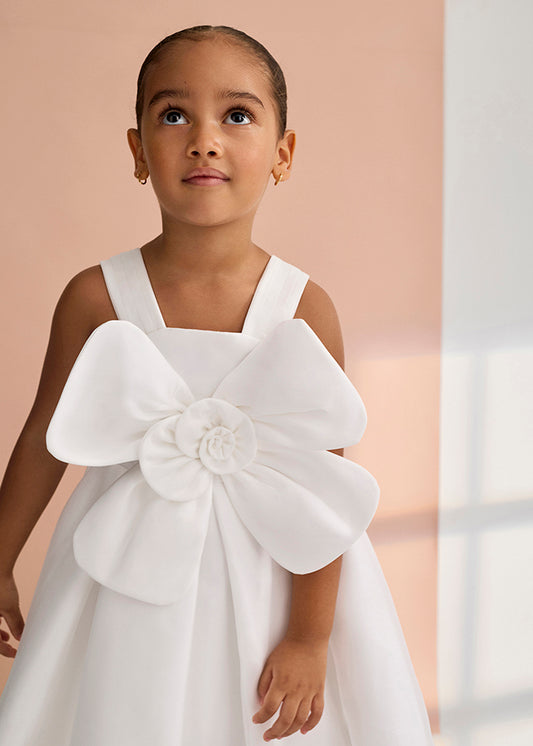Vestido flor organza - Abel & Lula - A&L Mini Menina - SS26-5049