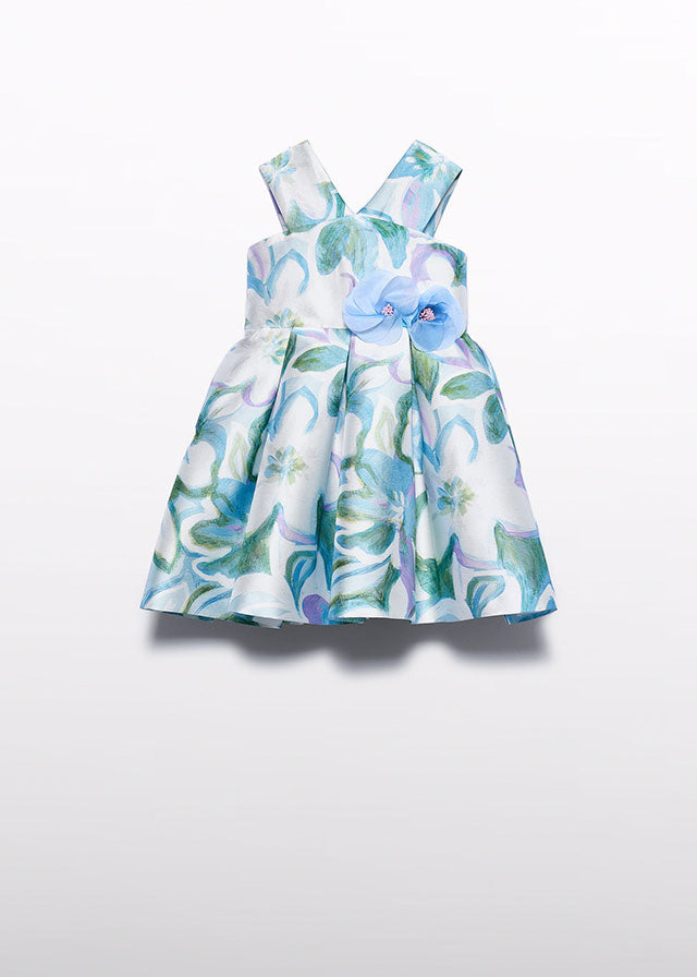 Vestido mikado estampado - Abel & Lula - A&L Mini Menina - SS26-5052