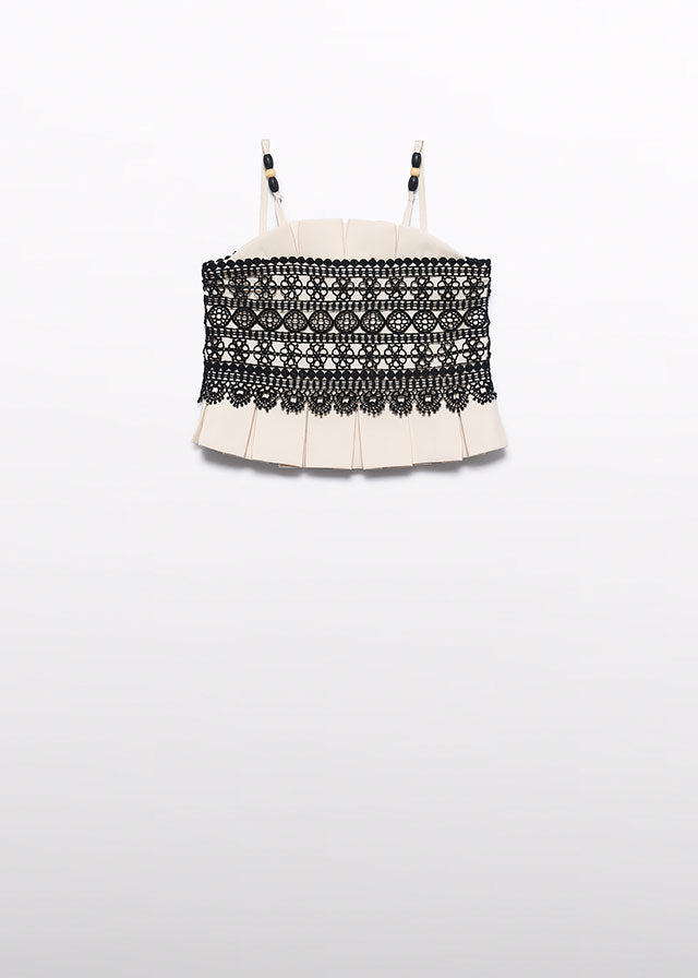 Top alças guipur - Abel & Lula - A&L Mini Menina - SS26-5171