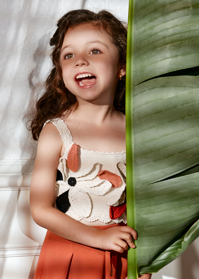 Top crochet flores - Abel & Lula - A&L Mini Menina - SS26-5172