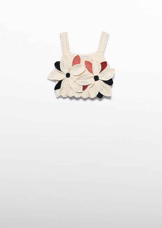 Top crochet flores - Abel & Lula - A&L Mini Menina - SS26-5172