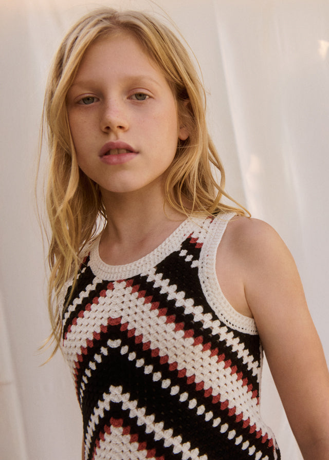 Top crochê - Abel & Lula - A&L Mini Menina - SS26-5173