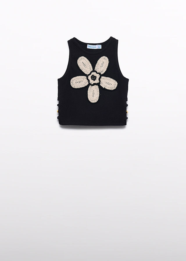 Top flor crochet - Abel & Lula - A&L Mini Menina - SS26-5174