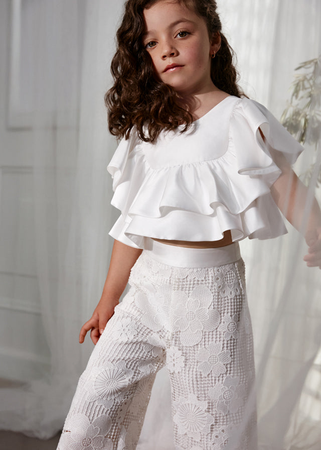 Conj. calça culotte guipur - Abel & Lula - A&L Mini Menina - SS26-5212