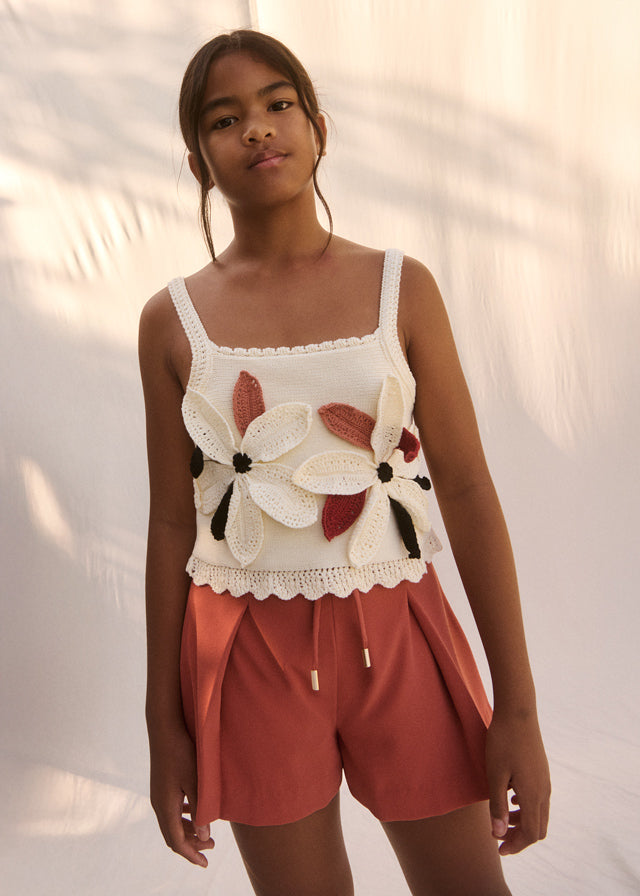 Bermuda crepe - Abel & Lula - A&L Mini Menina - SS26-5274