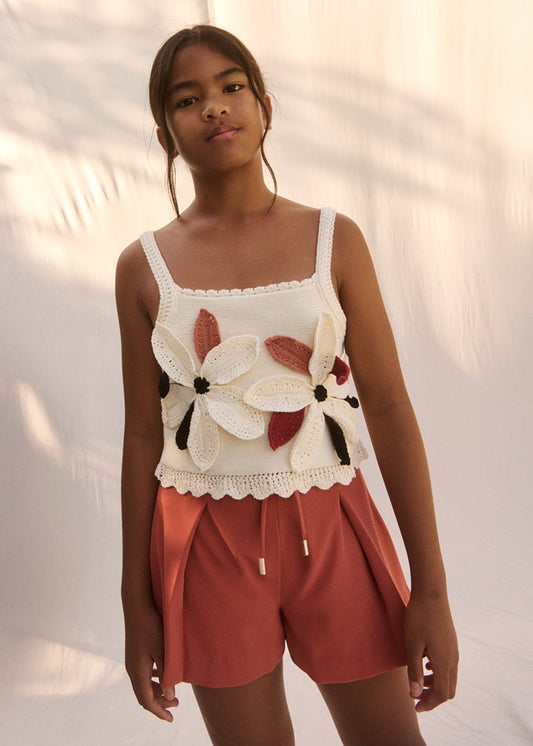 Bermuda crepe - Abel & Lula - A&L Mini Menina - SS26-5274