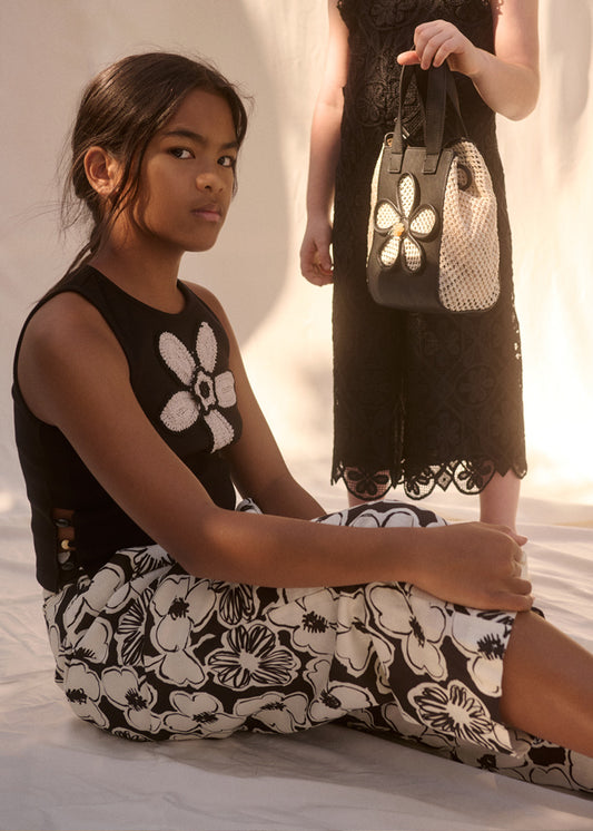 Calça culotte estampada - Abel & Lula - A&L Mini Menina - SS26-5280