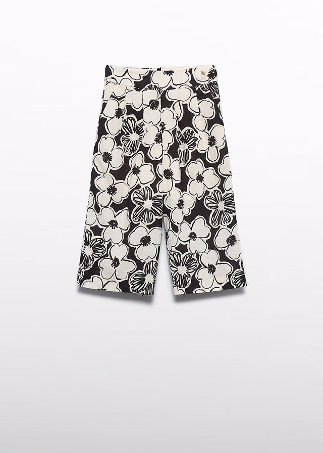 Calça culotte estampada - Abel & Lula - A&L Mini Menina - SS26-5280
