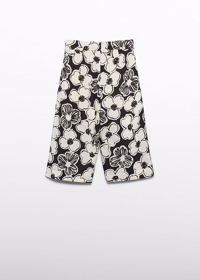 Calça culotte estampada - Abel & Lula - A&L Mini Menina - SS26-5280