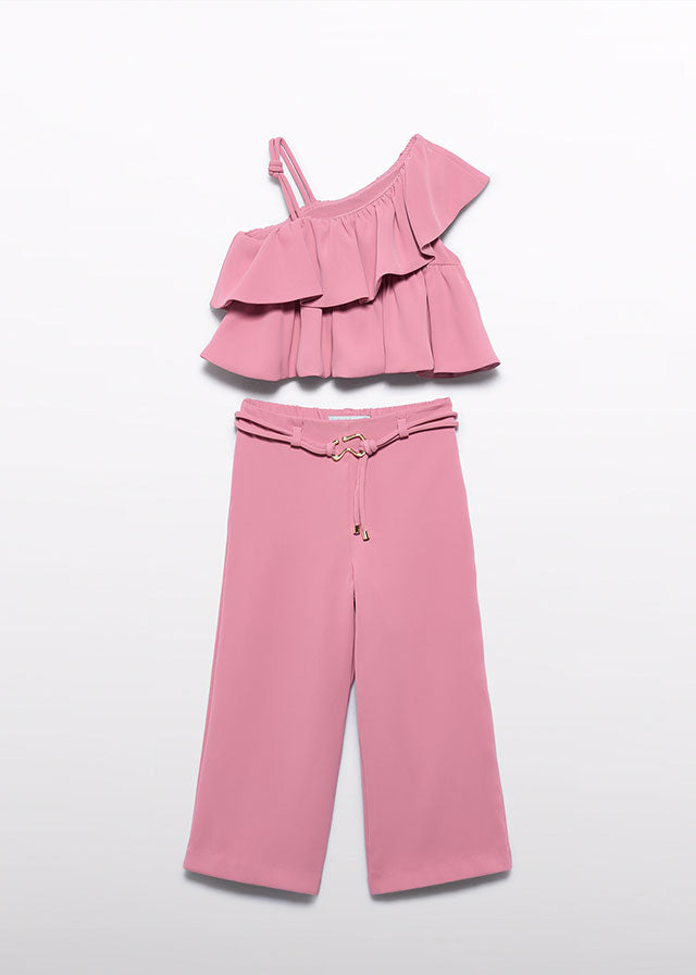 Conj. calça crepe - Abel & Lula - A&L Mini Menina - SS26-5283