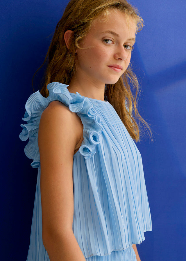 Conj. calça plissado - Abel & Lula - A&L Mini Menina - SS26-5285