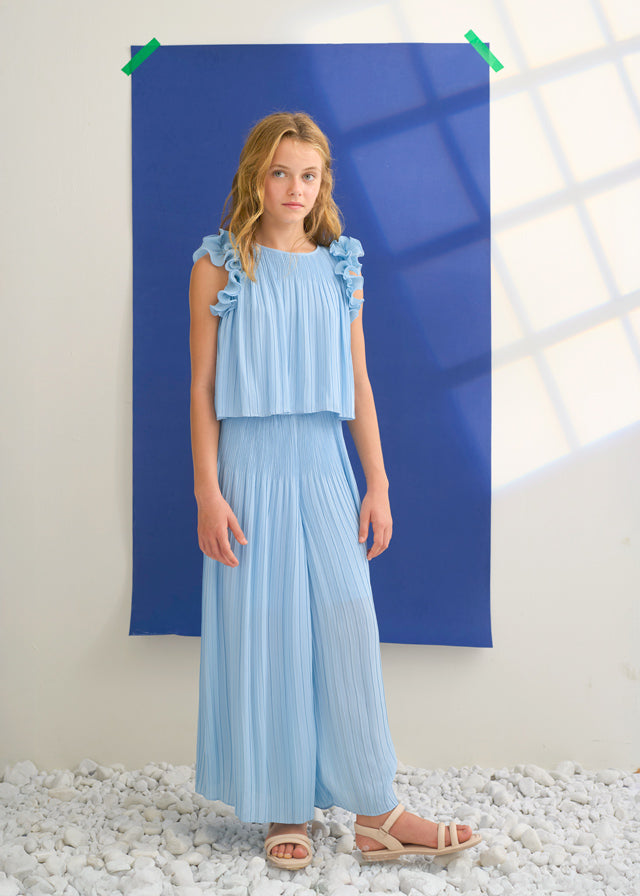 Conj. calça plissado - Abel & Lula - A&L Mini Menina - SS26-5285